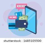 payment online technology with... | Shutterstock .eps vector #1685105500