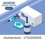 vaccination service with... | Shutterstock .eps vector #1722335020