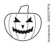 halloween pumpkin with face... | Shutterstock .eps vector #1830157976