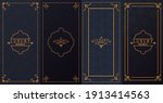 set of four luxury golden... | Shutterstock .eps vector #1913414563