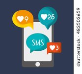 mobile phone messaging image  | Shutterstock .eps vector #483503659