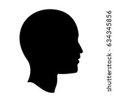 pictogram profile head human man | Shutterstock .eps vector #634345856