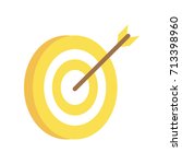 dart on bullseye icon image  | Shutterstock .eps vector #713398960