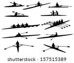 Rowing Silhouettes
