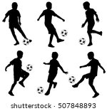 kids playing soccer   vector | Shutterstock .eps vector #507848893