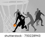 basketball on the abstract... | Shutterstock .eps vector #750228943
