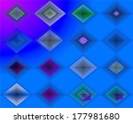 Lozenges Blue Pattern