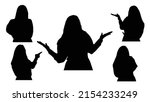 silhouette black white woman... | Shutterstock .eps vector #2154233249