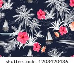 beautiful tropical vector... | Shutterstock .eps vector #1203420436