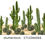 beautiful vector floral summer... | Shutterstock .eps vector #1711066066