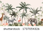 hand drawn tropical vintage... | Shutterstock .eps vector #1737054326