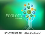 ecology infographic. think green | Shutterstock .eps vector #361102130