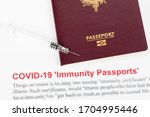 Immunity passport certificate Coronavirus Covid-19 to stop lockdown, after vaccination or treatment against virus pandemy