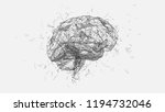 abstract polygonal human brain. ... | Shutterstock .eps vector #1194732046