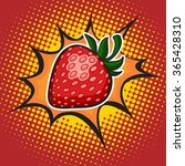 Vector Strawberry Pop Art Retro ...