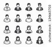 user icons and people icons... | Shutterstock .eps vector #134665703