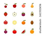 fruits and vegetables icons... | Shutterstock .eps vector #161532656