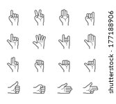 hands icons | Shutterstock .eps vector #177188906