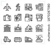 travel and vacation icons with... | Shutterstock .eps vector #1870287580