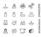 spa icons | Shutterstock .eps vector #244631593
