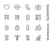 Medical Icons With White...