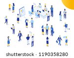 isomeric office people vector... | Shutterstock .eps vector #1190358280
