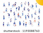 different isomeric people... | Shutterstock .eps vector #1193088763