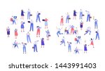 business people arranged in... | Shutterstock .eps vector #1443991403