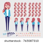 front  side  back  3 4 view... | Shutterstock .eps vector #765087310