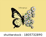 daisy butterfly daisy drawing... | Shutterstock .eps vector #1805732890