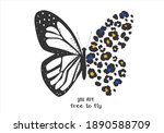 leopar butterfly butterflies... | Shutterstock .eps vector #1890588709