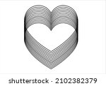 heart vector black hand drawn... | Shutterstock .eps vector #2102382379