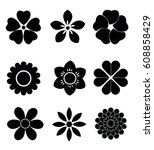 flower icons | Shutterstock .eps vector #608858429