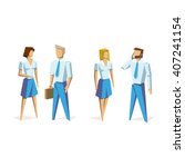 Business People Group Human Resources Low Poly Vector Isolated Illustration On White Background