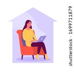 stay home. vector illustration... | Shutterstock .eps vector #1699711879