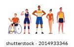 group of athletes. vector... | Shutterstock .eps vector #2014933346