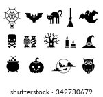 set of black color vector... | Shutterstock .eps vector #342730679