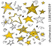 set of hand drawing stars.... | Shutterstock .eps vector #1188198559