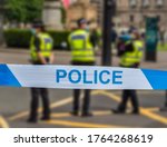 Police in glasgow during an...