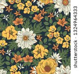Trendy Seamless Vector Floral...