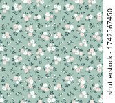 Elegant Floral Pattern In Small ...