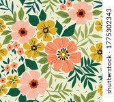 elegant floral pattern in small ... | Shutterstock .eps vector #1775302343