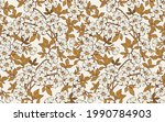 trendy seamless vector floral... | Shutterstock .eps vector #1990784903