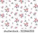 cute floral pattern in the... | Shutterstock .eps vector #522866503