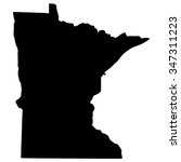 Vector map Minnesota. Isolated vector Illustration. Black on White background. EPS Illustration.