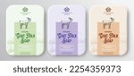 Goat milk soap label design hand drawn goat milk labels and patterns for handmade soap bars, natural soap box mono carton vector illustration