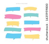 cute pastel bubble speech set... | Shutterstock .eps vector #1635959800