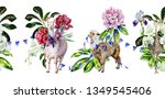 watercolor seamless pattern of  ... | Shutterstock . vector #1349545406