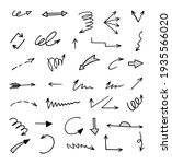 vector set of hand drawn arrows ... | Shutterstock .eps vector #1935566020