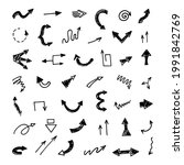 vector set of hand drawn arrows ... | Shutterstock .eps vector #1991842769